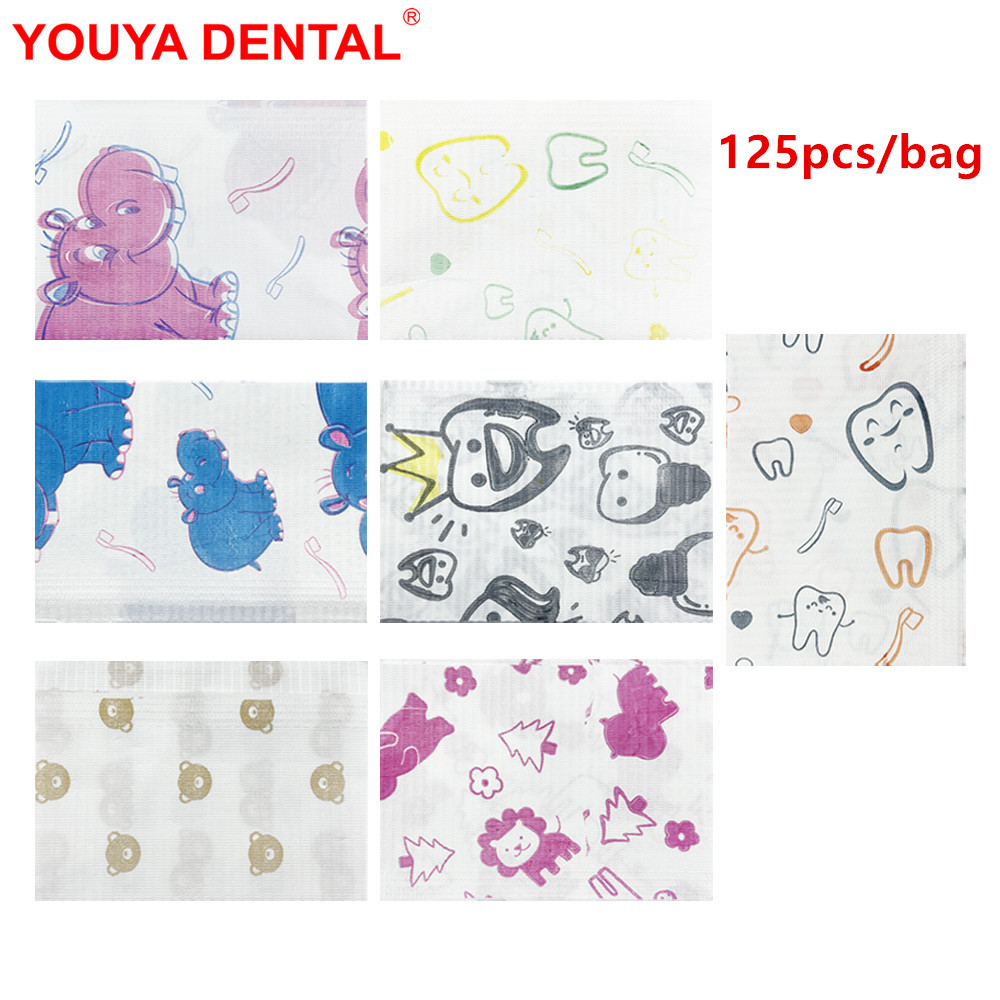 Table Cloth Disposable - 125 sztuk dziecięce śliniaki dentystyczne jednorazowe