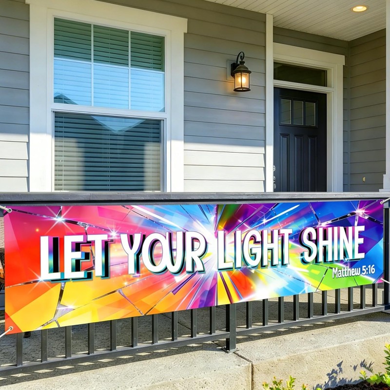 Let'S Party Event Supply - VIKAMA Baner Let Your Light Shine