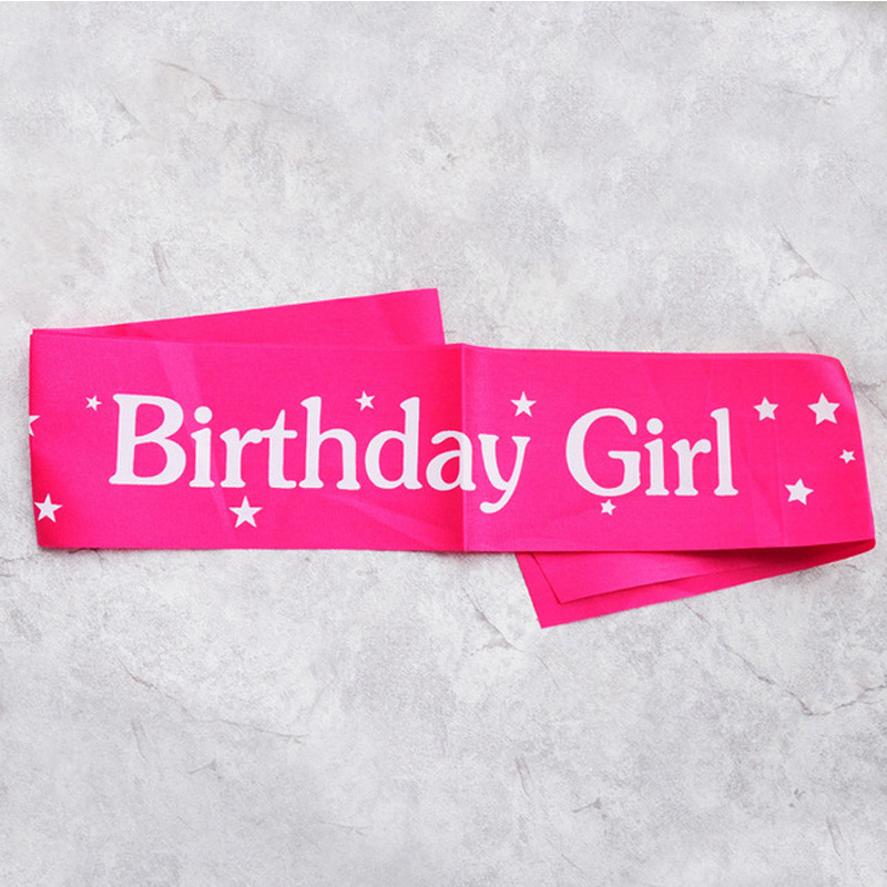 Birthday Sash Glitter - Urodzinowa dziewczyna Wstążki Pas na ramię