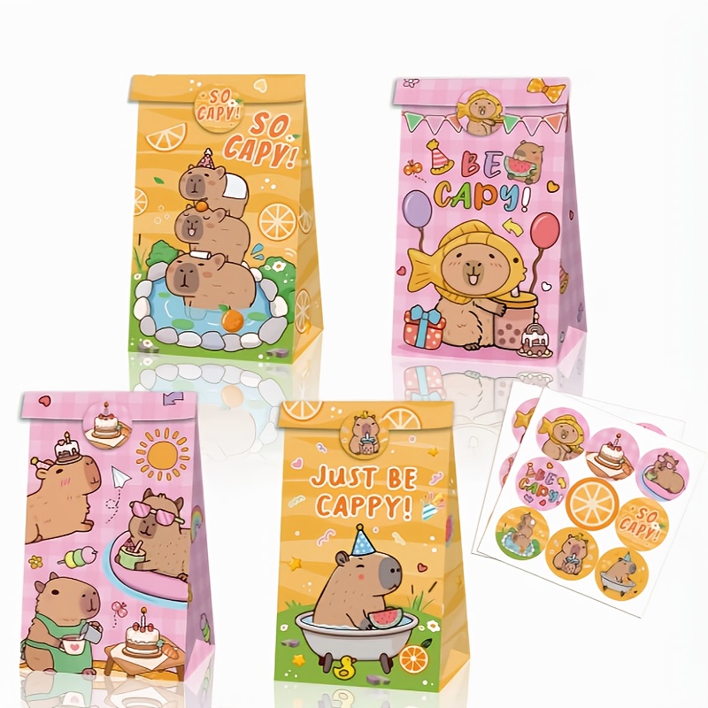 Event Party Box - 12/24/48szt Kapibara Torebki na cukierki Urodziny