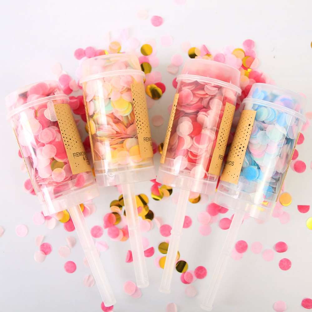 Confetti Cannon Tube - 1 szt. Okrągłych poppersów z konfetti
