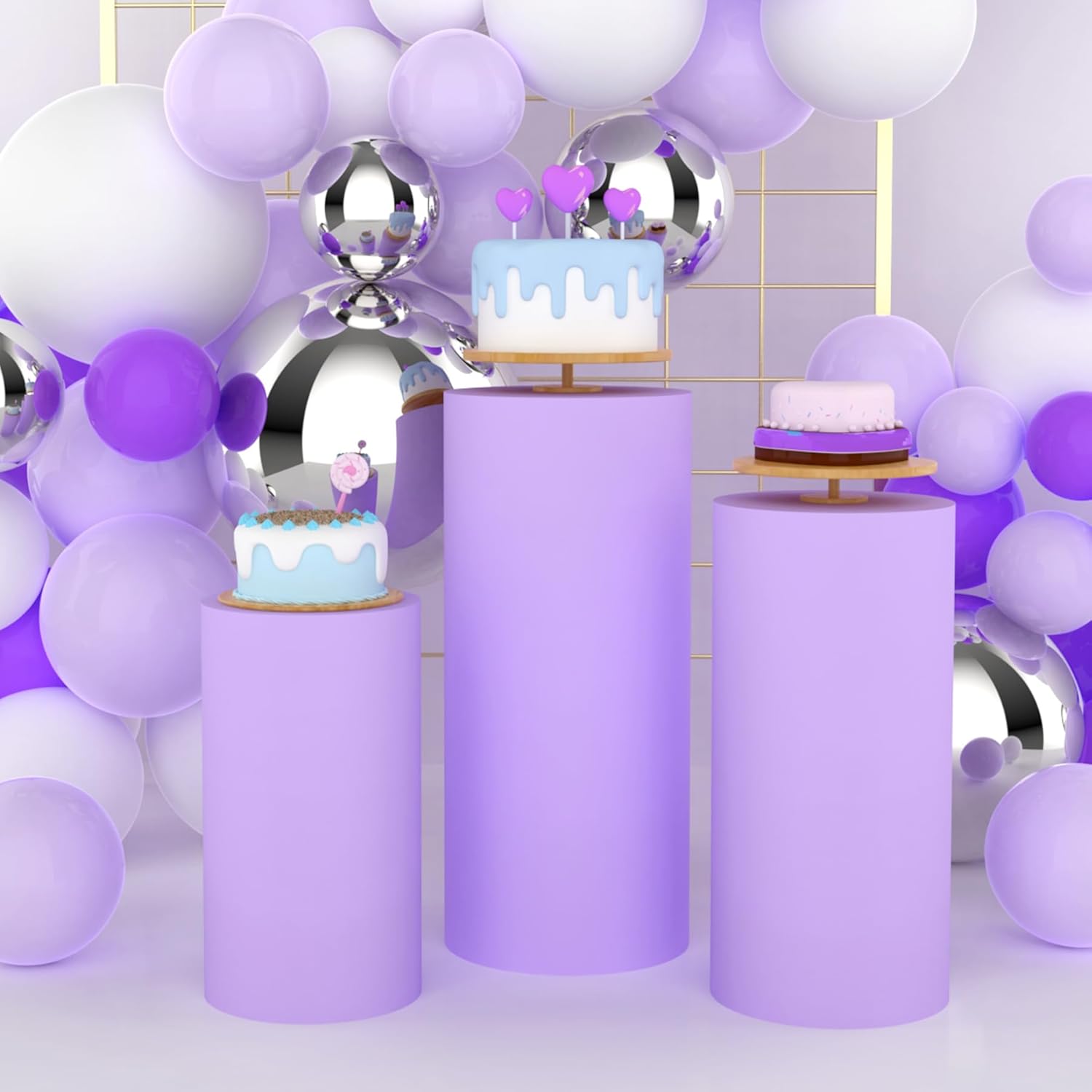 Dessert Table Backdrop - Yeele Fioletowy Pokrowiec na Cylinder, Tło