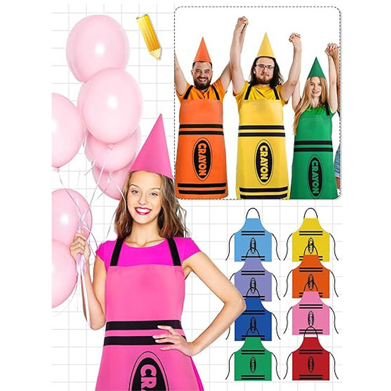 Party Hat Cone - Kolorowy zestaw gnoma z motywem kredki
