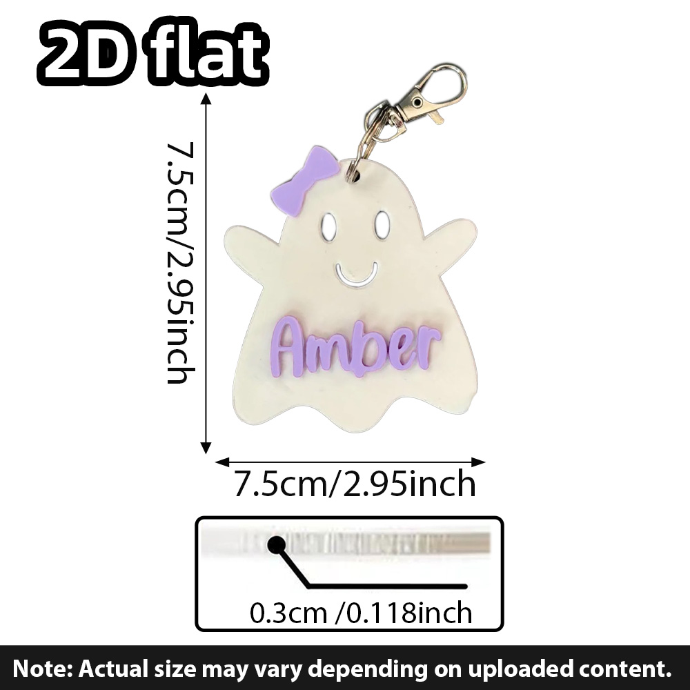 Party Favor Bag - Personalizowany brelok z duchem, zawieszka do