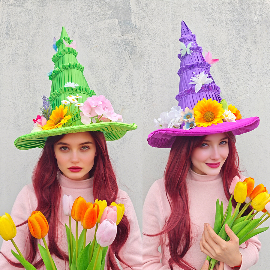 Party Hat Cone - Kapelusz Wiedźmy na Wielkanoc, Kapelusz Magicznej