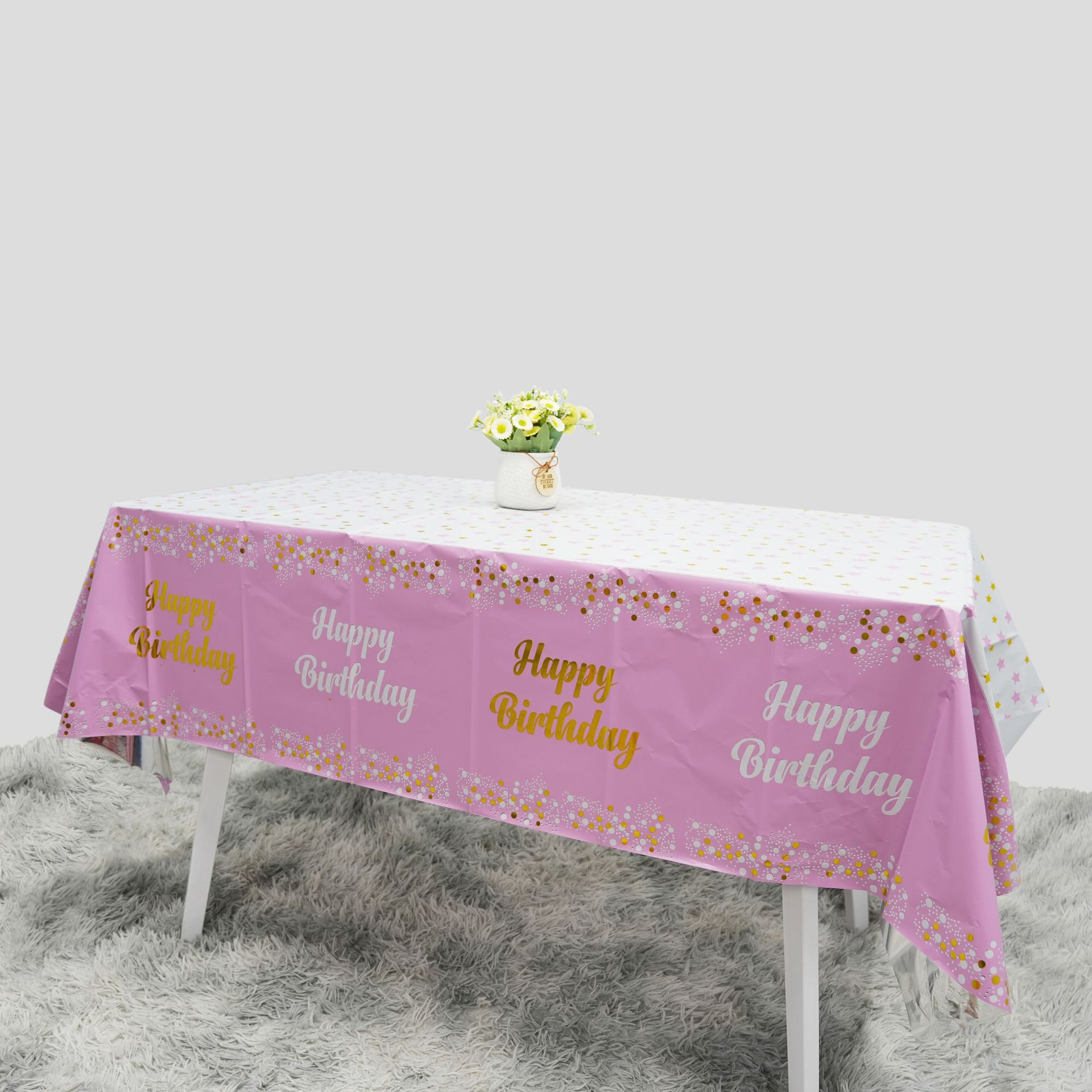 Table Cloth Disposable - Obrus jednorazowy z nadrukiem kropki i