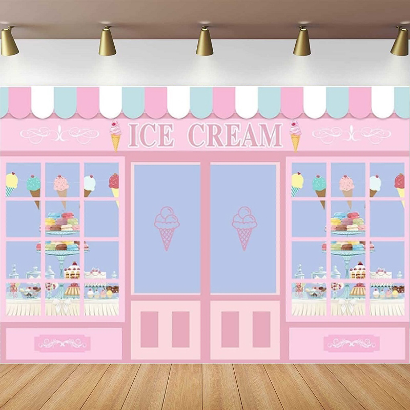 Dessert Table Backdrop - Tło fotograficzne z motywem lodów, tło