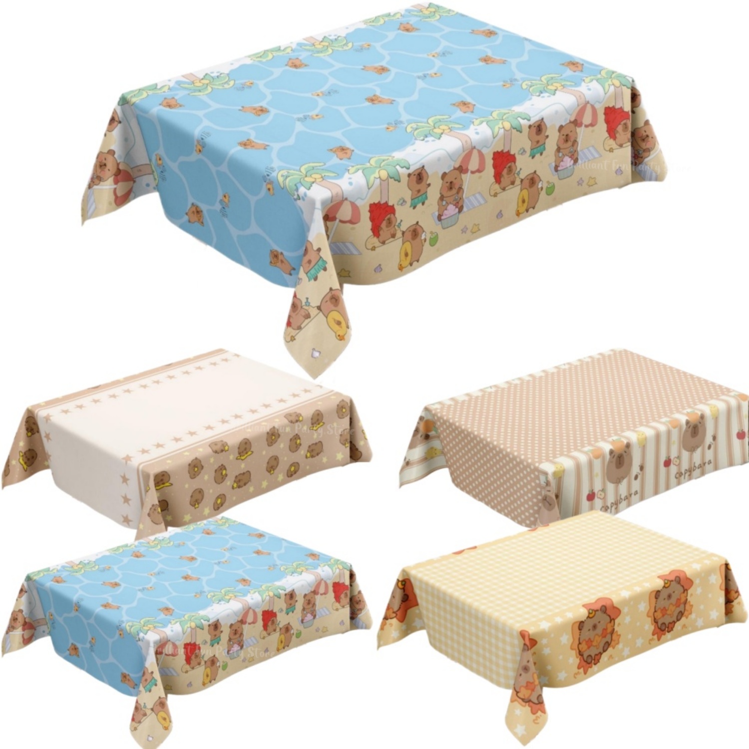 Table Cloth Disposable - Uroczy obrus z kapibarą na urodziny