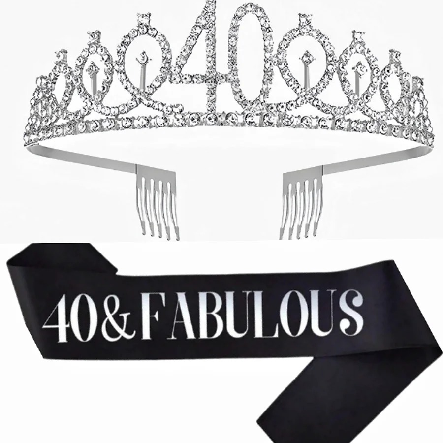 Brokatowa Srebrna Tiara Korona – Birthday Sash Glitter recenzja i cena