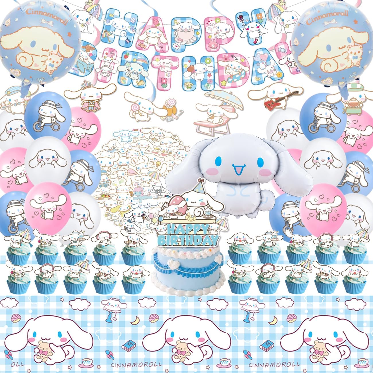 Kreskówkowy Cinnamoroll Dekora – Table Cloth Disposable recenzja i cena