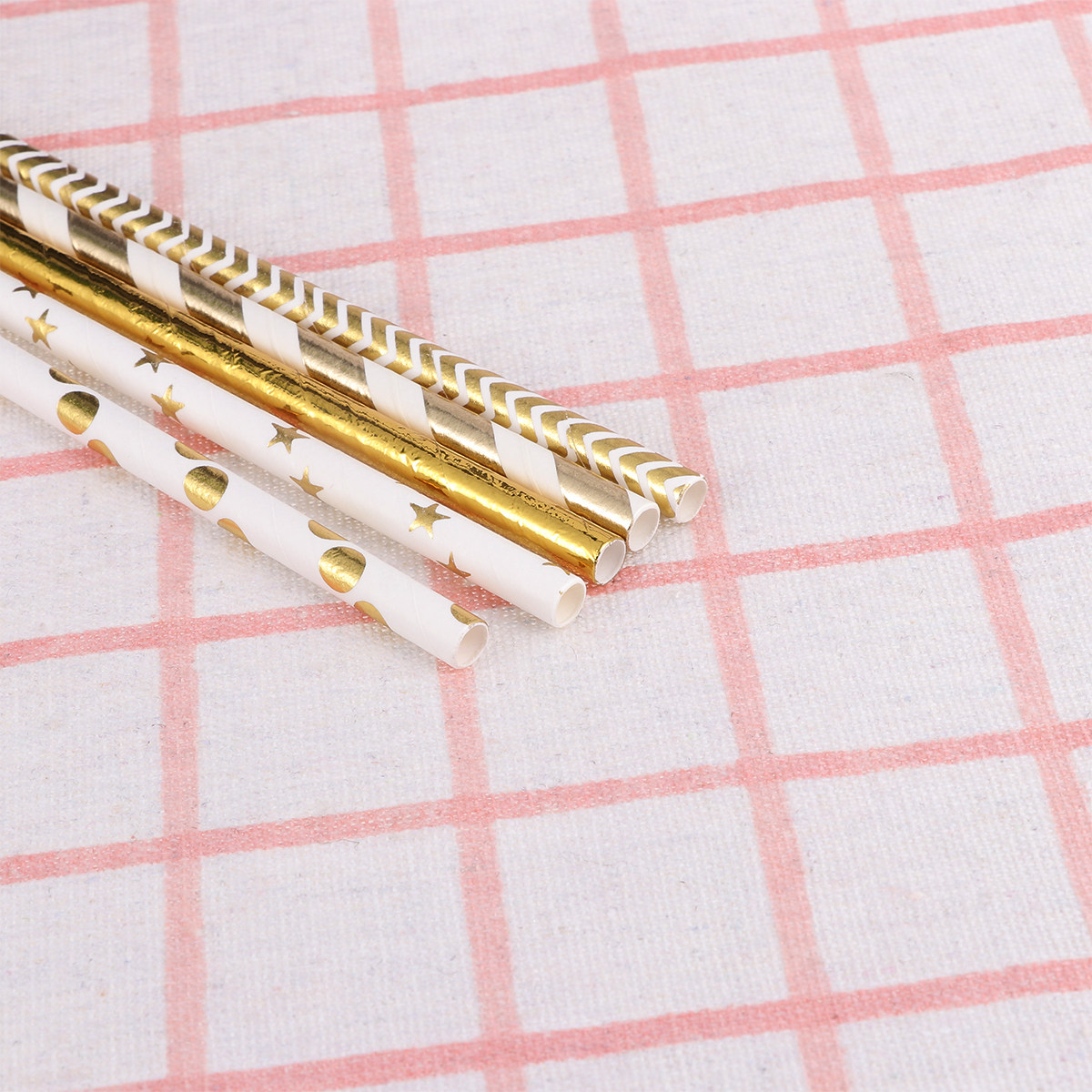 50 szt. papierowych słomek w k – Paper Straw Color recenzja i cena