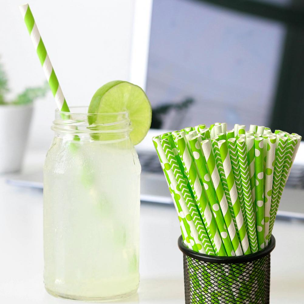 100 szt. Kolorowe słomki w pas – Paper Straw Color recenzja i cena