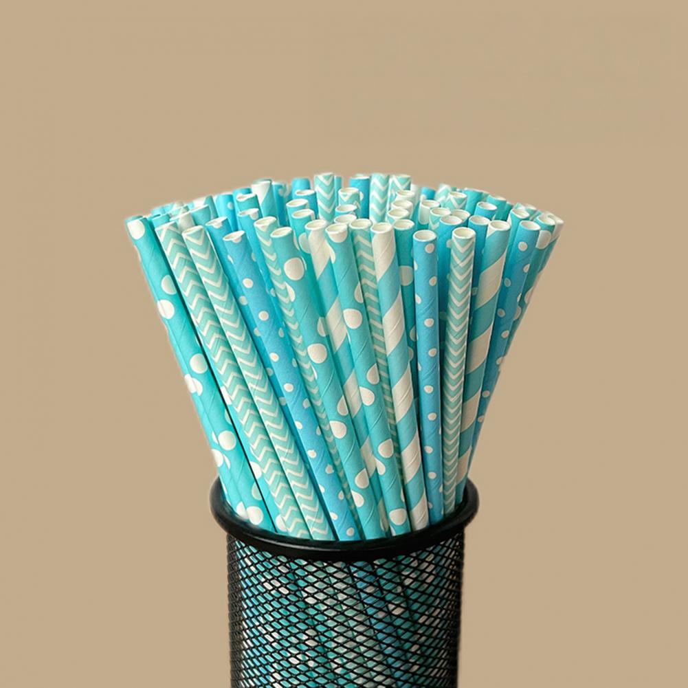 100 szt. Kolorowe słomki w pas – Paper Straw Color recenzja i cena