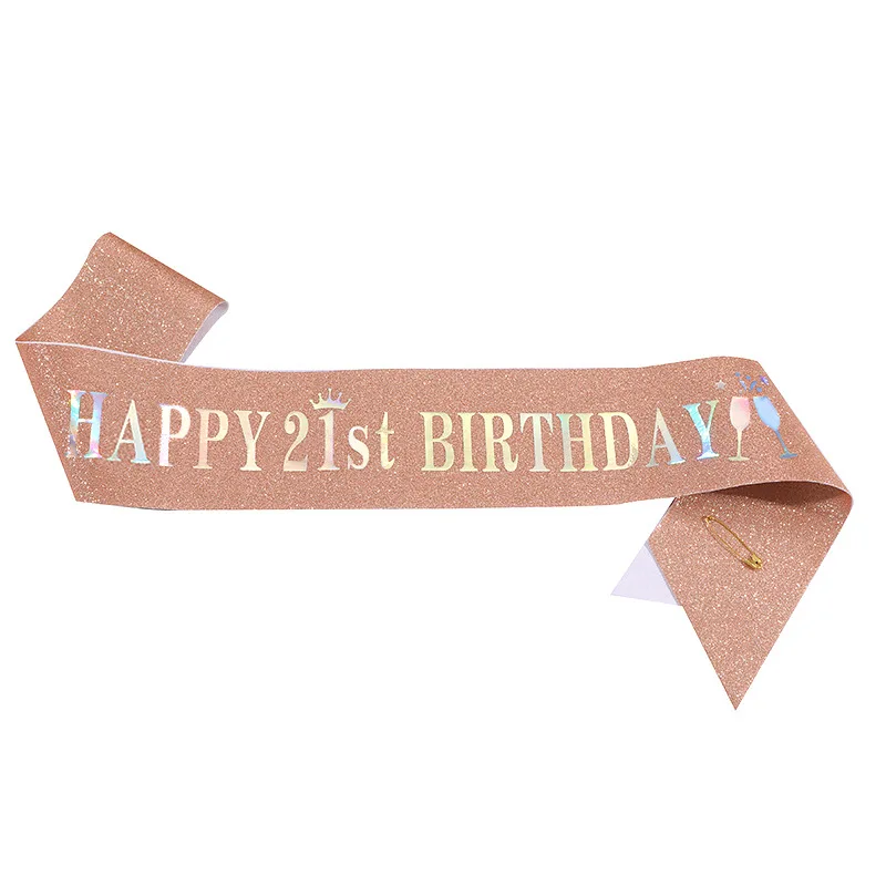 Happy 10th 13th 16th 21st 30th – Birthday Sash Glitter recenzja i cena