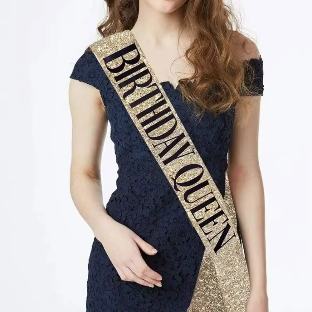 2 szt./zestaw Nowa Brokatowa K – Birthday Sash Glitter recenzja i cena