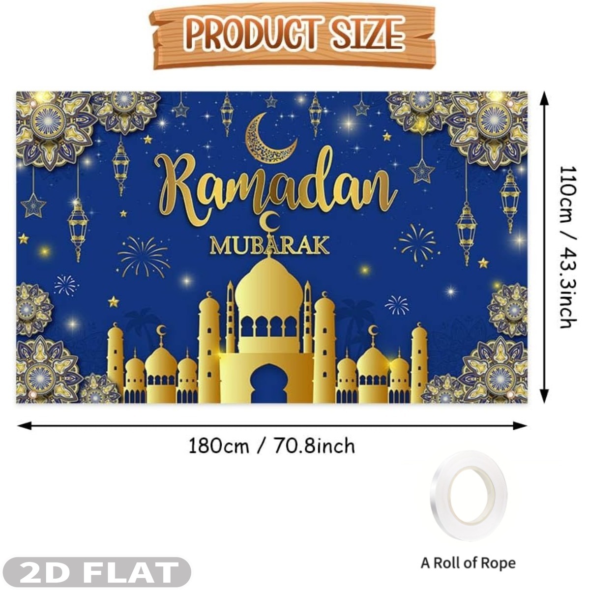2D PŁASKIE 1 szt. Tła na Ramad – Party Banner Gold recenzja i cena