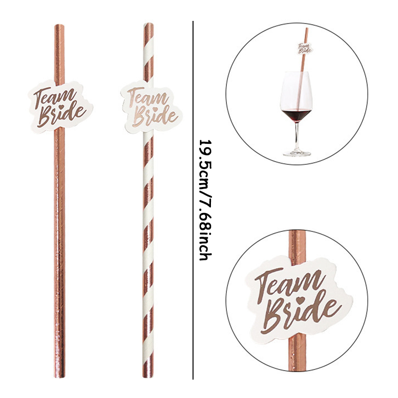 10szt Team Bride Rose Gold Str – Paper Straw Color recenzja i cena