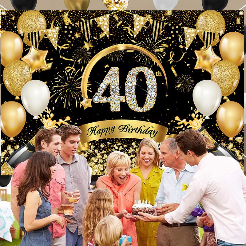 Happy 30th 40th 50th Birthday  – Party Banner Gold recenzja i cena