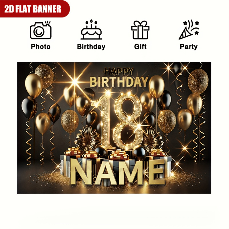 1 szt. Luksusowy czarno-złoty  – Party Banner Gold recenzja i cena