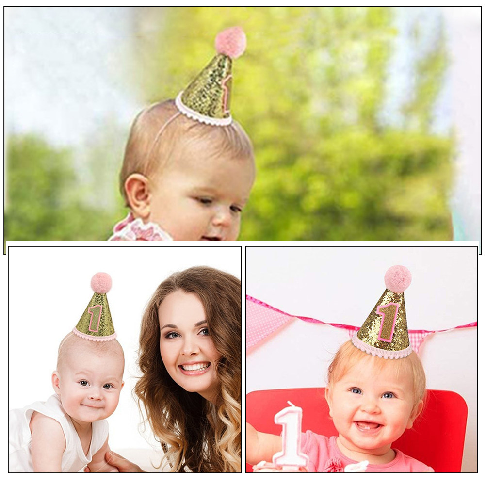 Czapeczka na 1. urodziny, różo – Party Hat Cone recenzja i cena