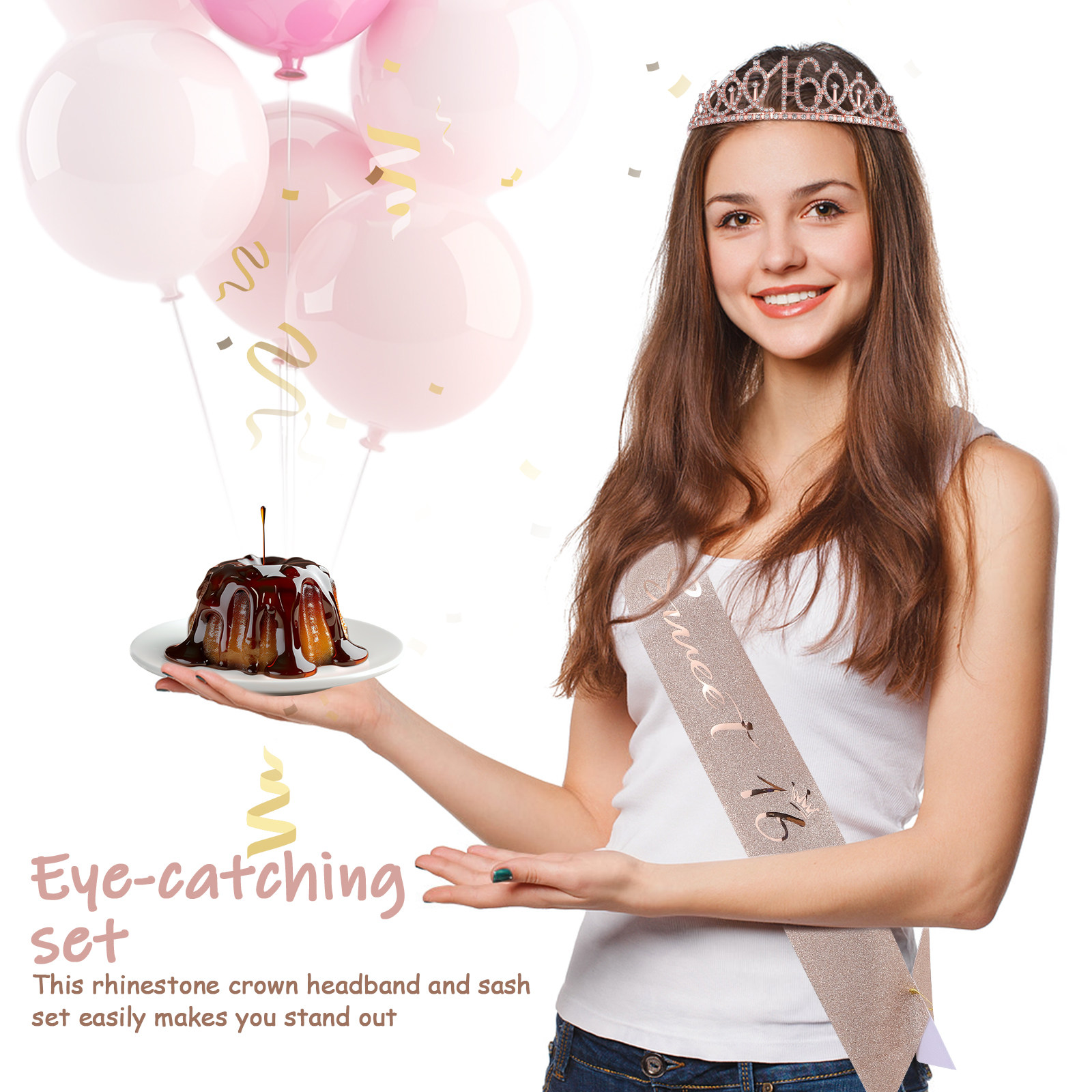 1 Zestaw Błyszcząca Tiara Urod – Birthday Sash Glitter recenzja i cena